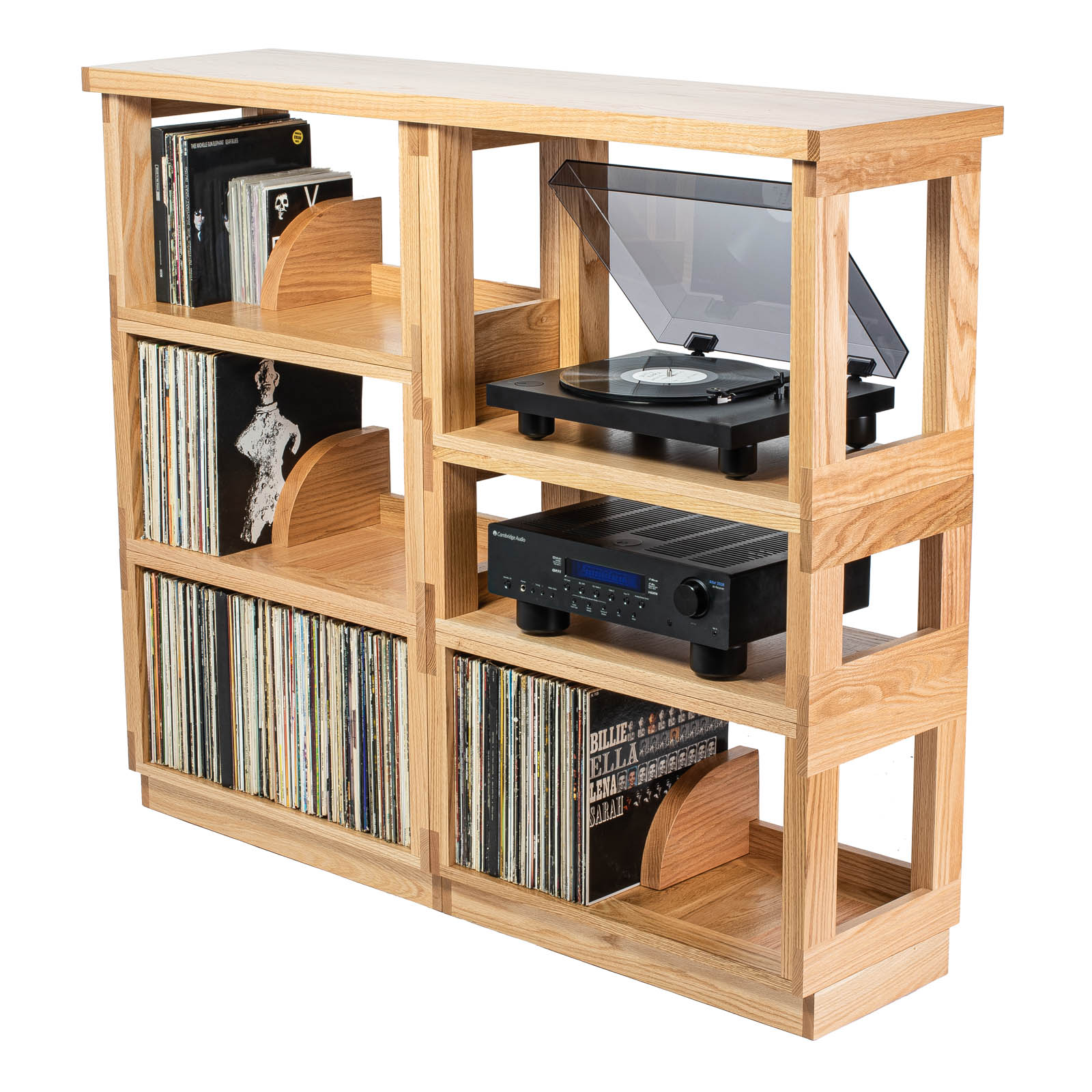 Wooden Vinyl Record Flip Rack LP Vinyl Record Holder Made From Solid Oak  Wood Displays up to 40 Records 